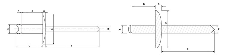 Blind Rivet Manufacturer Supply Colored And Sliver DIN7337 Open Type Domed Head Aluminium Blind Pop (图1)